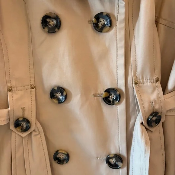 JONES NEW YORK Double Breasted Belted 3/4 Length Womens Classic Trench Coat | XL - Picture 6 of 11